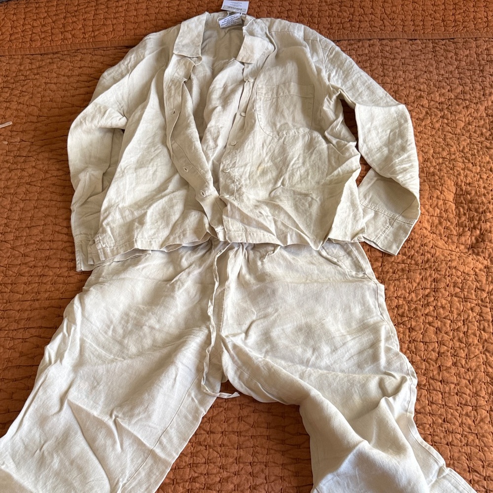 Parachute Cream Jumpsuit Set